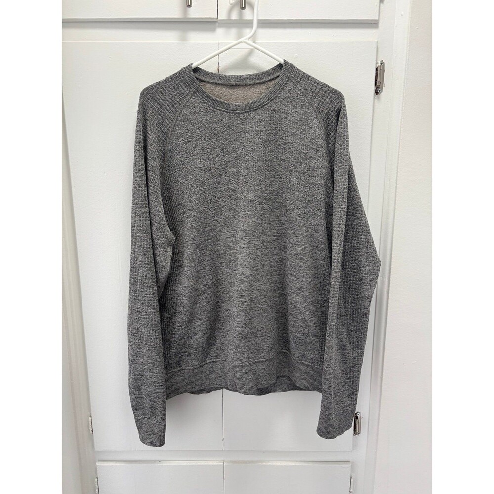 LULULEMON Grey Engineered Warmth LS Merino Wool Crew Top Men's L